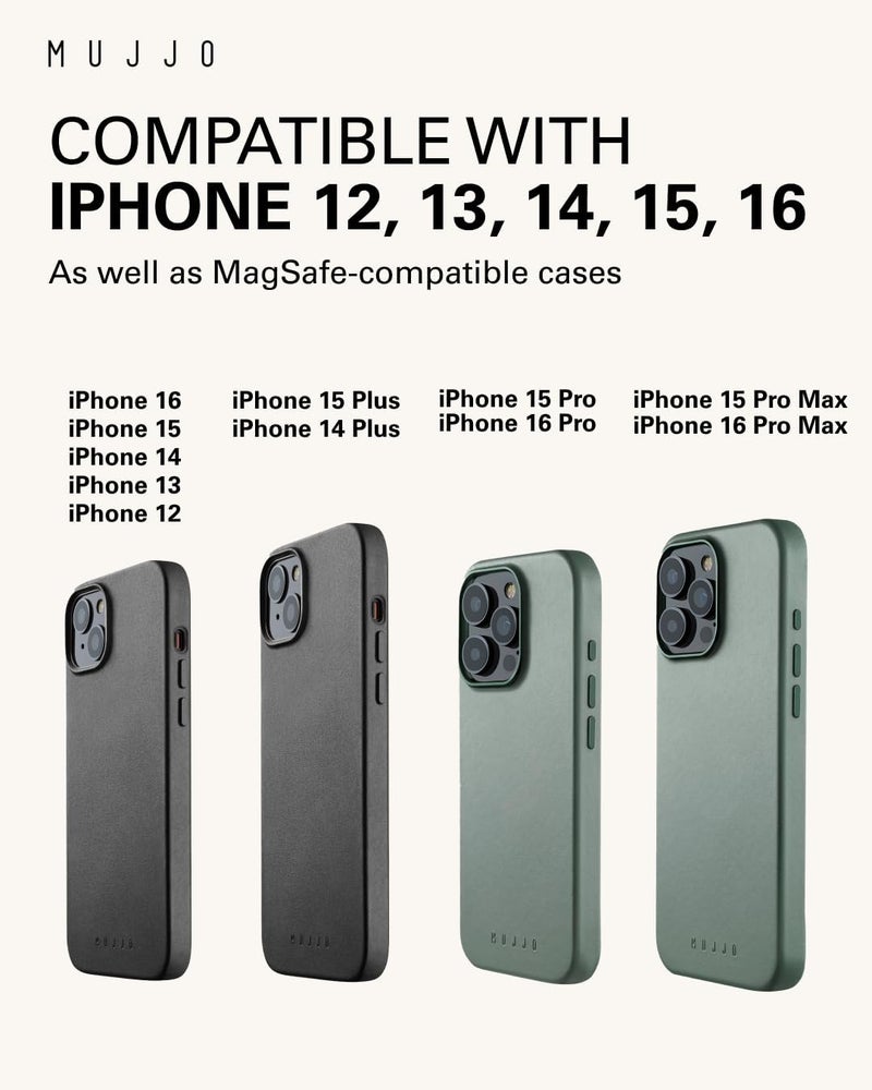 Mujjo Magsafe Compatible Leather Wallet Stand - Monaco Blue - Image 4